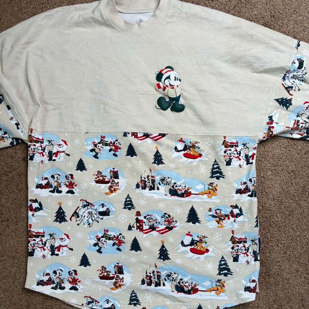Disney Mickey Mouse "Snow Much Fun" Christmas Spirit Jersey Size Adult XS